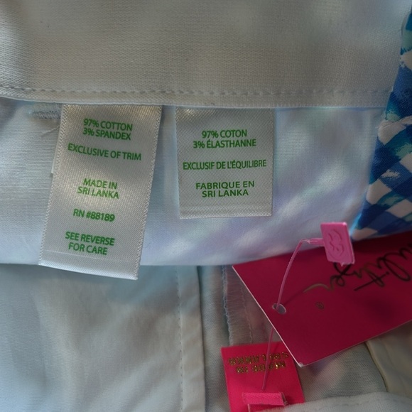 Lilly Pulitzer Gretchen High Rise Short Boca Blue Double Checking Sz 4 NEW - Picture 10 of 14